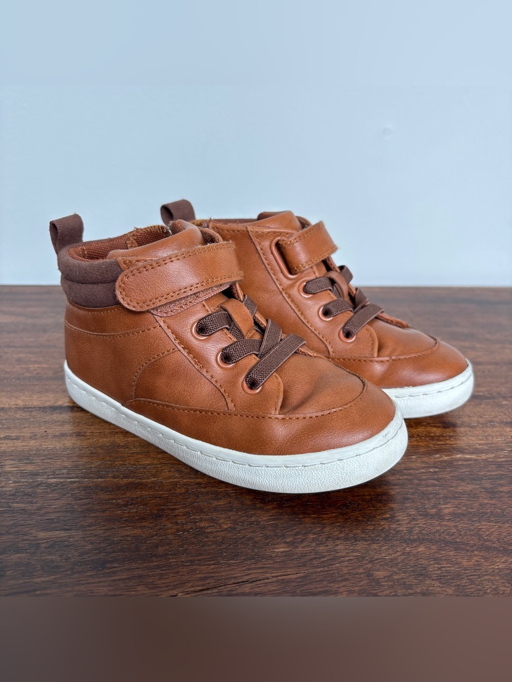 Toddler Aidan Sneaker Boots - Cat & Jack Tan Size 10 Zipper Close Boot
